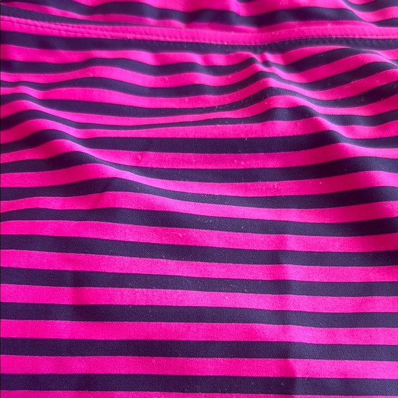 Pink and Navy Striped Halter Bathing Suit Top - Picture 3 of 3